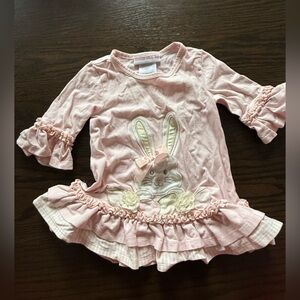 Bonnie Baby Easter Bunny Dress Tunic Top Girls Toddlers 12-18 months